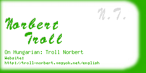 norbert troll business card
